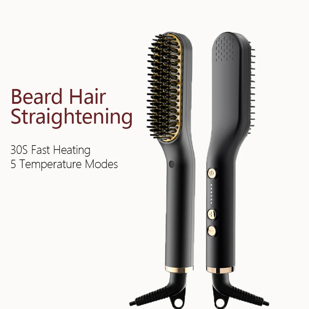 Beard & Hair Smoothing Brush — Professional Ceramic