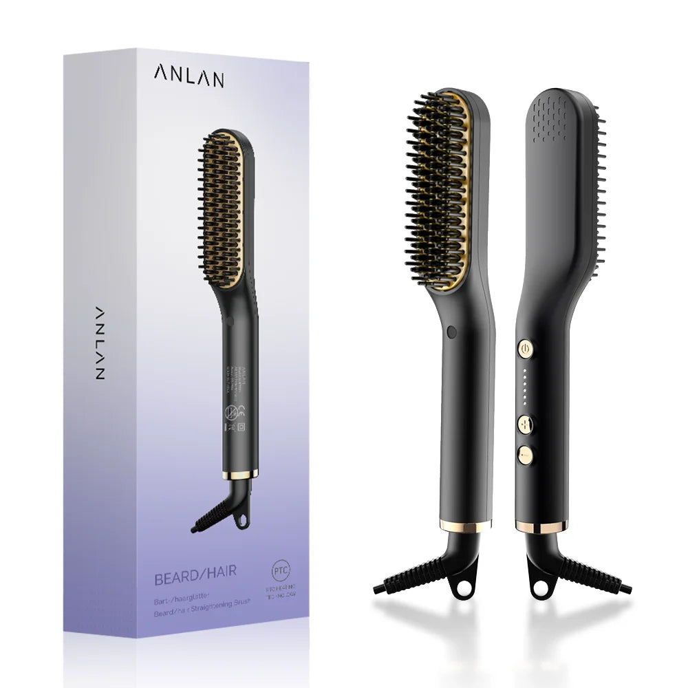 Brosse Lissante Barbe & Cheveux — Céramique Professionnelle