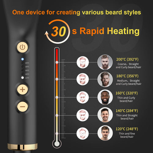 Brosse Lissante Barbe & Cheveux — Céramique Professionnelle