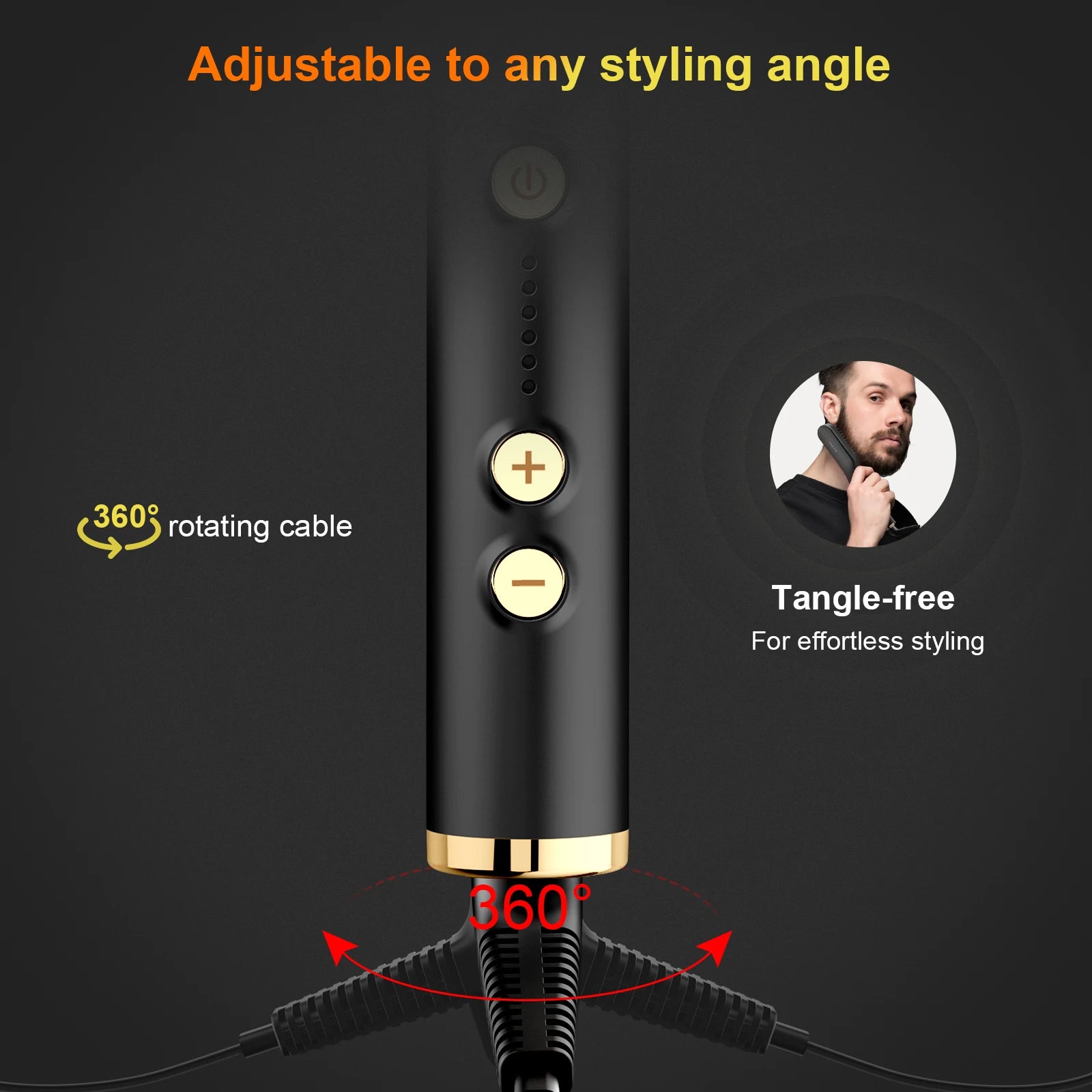 Brosse Lissante Barbe & Cheveux — Céramique Professionnelle